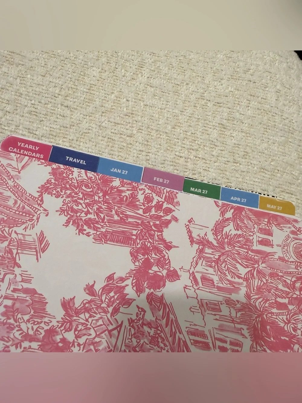 Lilly Pulitzer Black & White Zebra Large Planner Agenda w Gold Accents 2027 NEW